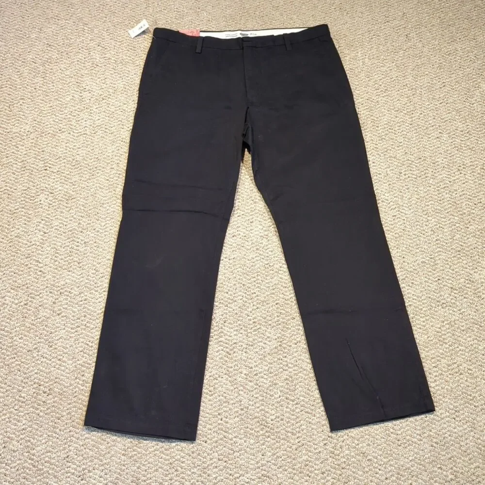 Old Navy Classic Straight Pants Mens 38x32 Black Chinos Khakis Preppy